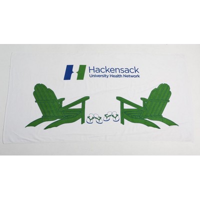 Stock "Beach Chairs" Beach Towel Art (Screen Print)